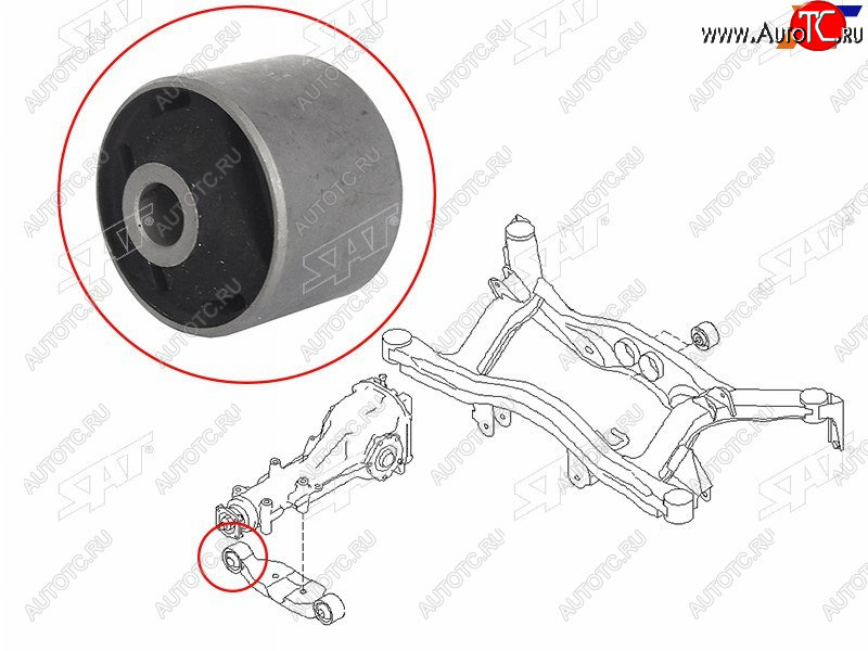699 р. Сайлентблок Subaru Forester 07-19  Impreza 07-14  Legacy 03-15  Outback 03-15 SAT ST-41310-AG022-BU1  с доставкой в г. Пермь