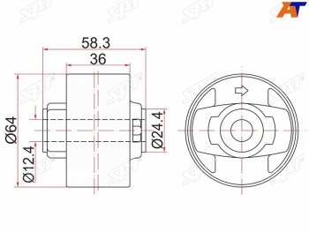 539 р. Сайлентблок Toyota Corolla (E150) 06-13  RAV4 (XA30) 05-13  Lexus NX 14-17  Toyota Auris 06-12  SAT ST-41651-42120  с доставкой в г. Пермь. Увеличить фотографию 2