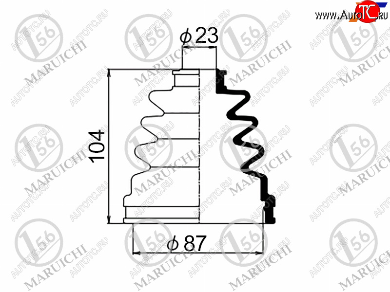 599 р. Пыльник ШРУСа наружный NISSAN TEANA J31 03-08HYUNDAI SONATA 01-05 MARUICHI 05-414  с доставкой в г. Пермь