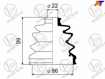 539 р. Пыльник ШРУСа наружный NISSAN WINGROAD Y10,Y11SUNNY B11-B15ALMERA 86-06 MARUICHI 05-417  с доставкой в г. Пермь. Увеличить фотографию 1