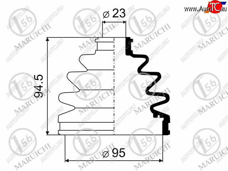 539 р. Пыльник ШРУСа наружный NISSAN CEFIRO A32A33 94-06TERRANO R50ATLAS F23 92-02 MARUICHI 05-413  с доставкой в г. Пермь