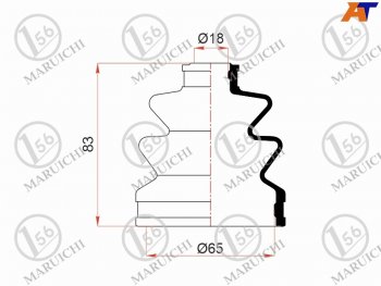 599 р. Пыльник шруса наружный SUBARU OUTBACK 03-09 B13SUZUKI SWIFT04-09 1.3L (2 хомута. резина) MARUICHI 08-414  с доставкой в г. Пермь. Увеличить фотографию 1