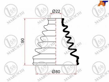 599 р. Пыльник ШРУСа наружный TOYOTA FIELDER 06-12PREMIOALLION ZRT26# 07-10 MARUICHI 02-173  с доставкой в г. Пермь. Увеличить фотографию 1
