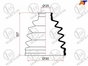 649 р. Пыльник ШРУСа наружный TOYOTA CAMRY ACV4# 06-09RAV4 ACA2# 2AZFE 03-05IPSUM ACM2# 01-09HONDA ACCOR MARUICHI 02-164  с доставкой в г. Пермь. Увеличить фотографию 1