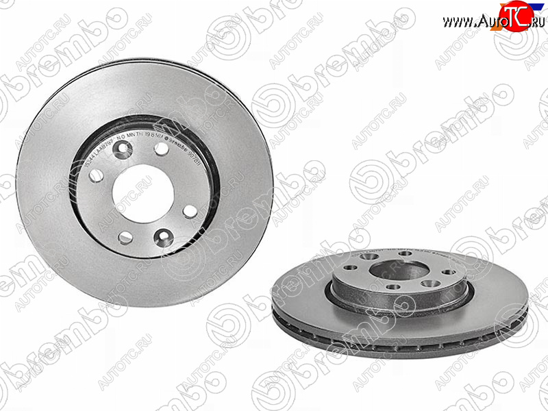 4 299 р. Передний тормозной диск (вентилируемый, d 260) BREMBO Лада Веста 2180 седан дорестайлинг (2015-2023)  с доставкой в г. Пермь