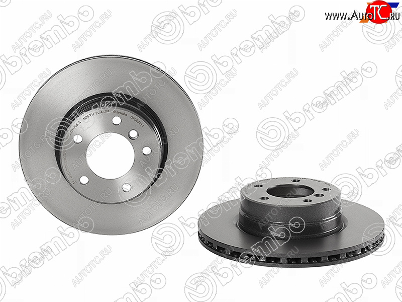 8 749 р. Передний тормозной диск (вентилируемый) BREMBO BMW 5 серия E60 седан дорестайлинг (2003-2007)  с доставкой в г. Пермь