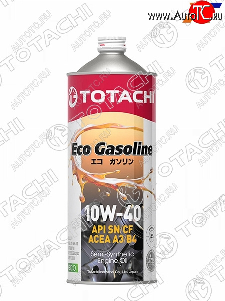 1 169 р. Масло моторное полусинтетическое TOTACHI Eco Gasoline 10W-40 SNCF, A3B4 1л TOTACHI 10901  с доставкой в г. Пермь