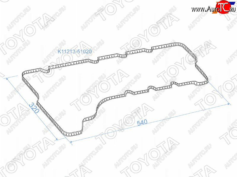 899 р. Прокладка клапанной крышки RH (1VDFTV) TOYOTA Toyota Land Cruiser 200 1-ый рестайлинг (2012-2015)  с доставкой в г. Пермь