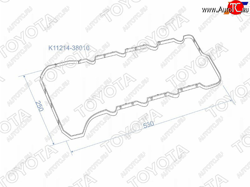 1 349 р. Прокладка клапанной крышки (3URFE) TOYOTA Lexus LX570 J200 дорестайлинг (2007-2012)  с доставкой в г. Пермь