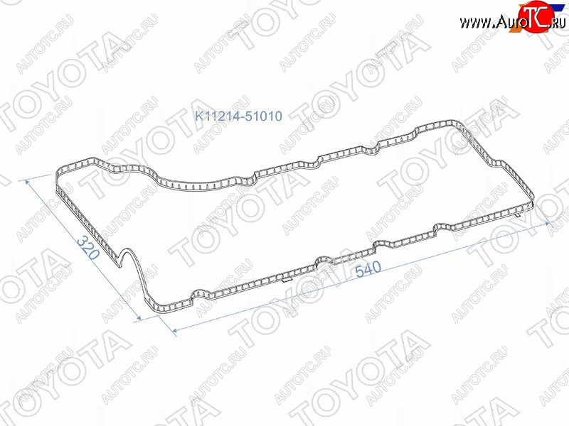 1 039 р. Прокладка клапанной крышки LH (1VDFTV) TOYOTA Toyota Land Cruiser 200 1-ый рестайлинг (2012-2015)  с доставкой в г. Пермь