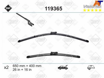 3 299 р. Комплект щеток стеклоочистителя 650мм+400мм TOYOTA AVENSIS 08-18                                     SWF 119365  с доставкой в г. Пермь. Увеличить фотографию 2