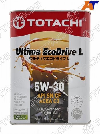4 099 р. Масло моторное синтетическое TOTACHI Ultima Ecodrive L 5W-30 SNCF, C3 4л TOTACHI 12104  с доставкой в г. Пермь. Увеличить фотографию 2
