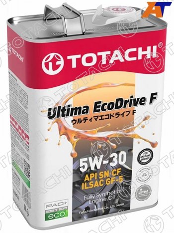 4 749 р. Масло моторное синтетическое TOTACHI Ultima Ecodrive F 5W-30 SN/CF, A5/B5, GF-5 4л TOTACHI 12204 TOTACHI 12204  с доставкой в г. Пермь. Увеличить фотографию 1