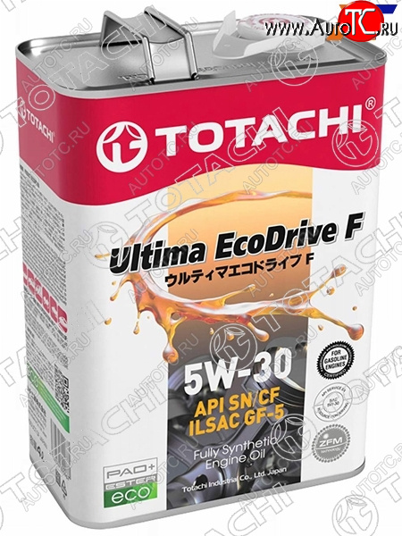 4 749 р. Масло моторное синтетическое TOTACHI Ultima Ecodrive F 5W-30 SN/CF, A5/B5, GF-5 4л TOTACHI 12204 TOTACHI 12204  с доставкой в г. Пермь