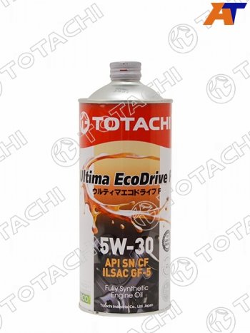 1 239 р. Масло моторное синтетическое TOTACHI Ultima Ecodrive F 5W-30 SNCF, A5B5, GF-5 1л                   TOTACHI 12201  с доставкой в г. Пермь. Увеличить фотографию 1