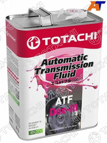 3 699 р. Масло трансмиссионное синтетическое TOTACHI ATF DEX- III 4л TOTACHI 20704  с доставкой в г. Пермь. Увеличить фотографию 1