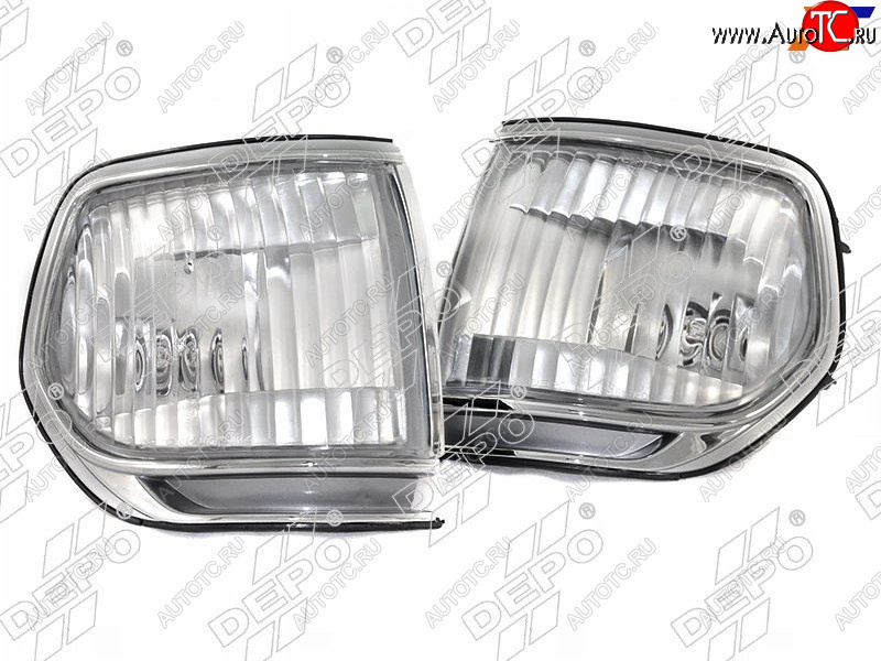 3 299 р. Передние габаритные фонари (комплект, хрусталь) DEPO Toyota Land Cruiser 80 (1989-1997)  с доставкой в г. Пермь