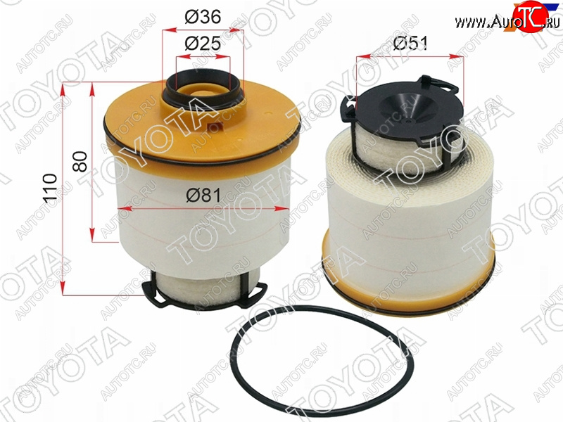 2 689 р. Фильтр топливный 1-2GD HILUX 15- TOYOTA 23390-0L070  с доставкой в г. Пермь