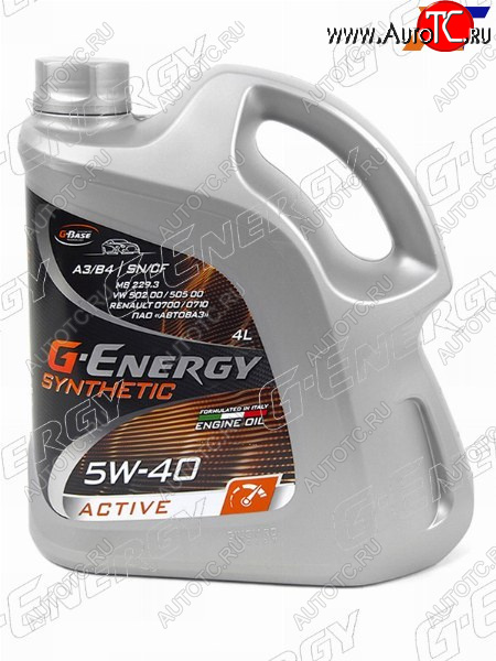 2 899 р. Масло моторное синтетическое G-Energy Synthetic Active 5W-40 SNCF, A3B4 4л G-ENERGY 253142410  с доставкой в г. Пермь