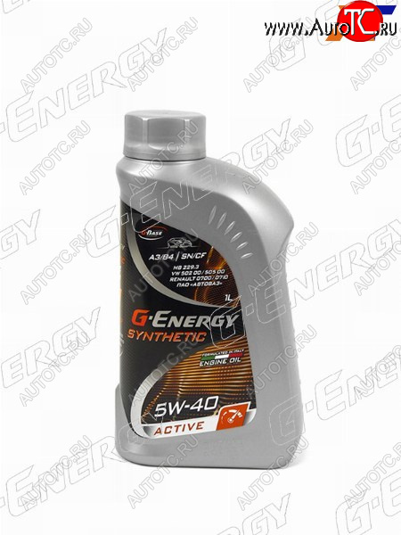 799 р. Масло моторное синтетическое G-Energy Synthetic Active 5W-40 SNCF, A3B4 1л G-ENERGY 253142409  с доставкой в г. Пермь