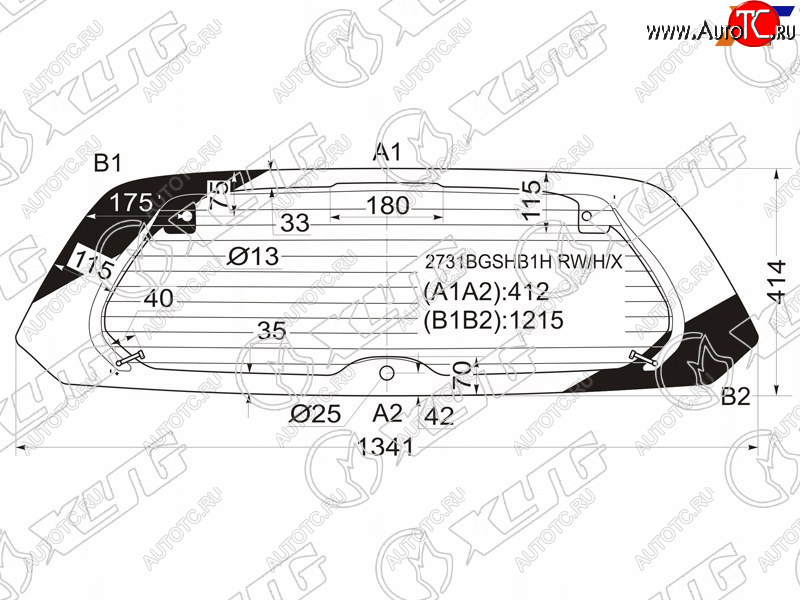 13 749 р. Стекло заднее (Цвет зеленый Обогрев) Citroen C2 03-07 XYG 2731BGSHB1H RW/H/X  с доставкой в г. Пермь