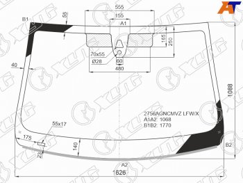 11 449 р. Стекло лобовое (Камера Датчик дождя Молдинг) Citroen Jumpy 16-  Spacetourer 16-  Opel Zafira Lif XYG 2756AGNCMVZ LFW/X  с доставкой в г. Пермь. Увеличить фотографию 2