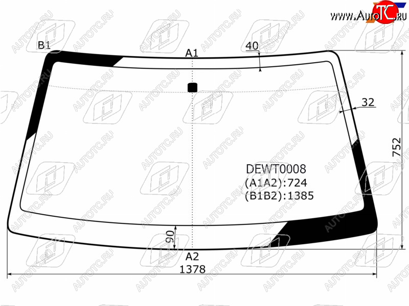 4 399 р. Стекло лобовое Daewoo Nexia 94-16  LeMans 86-93                                                     FUYAO 3000AGNBL  с доставкой в г. Пермь