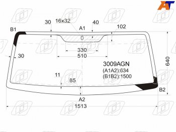 Стекло лобовое SSANGYONG KORANDO 96-06TAGER (ТАГАЗ) 08-12                                           FUYAO 3009AGN