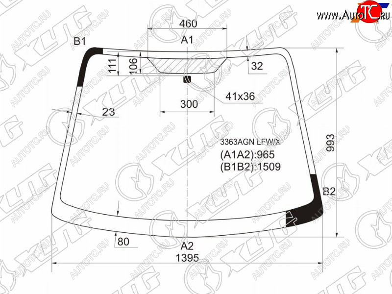 6 499 р. Стекло лобовое Suzuki SX4 06-16  Fiat Sedici 06-11 XYG 3363AGN LFW/X  с доставкой в г. Пермь