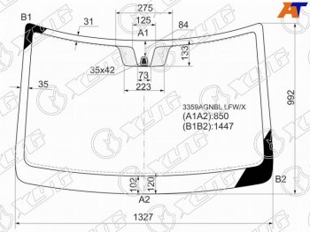 Стекло лобовое FIAT PANDA 03-12 XYG 3359AGNBL LFW/X