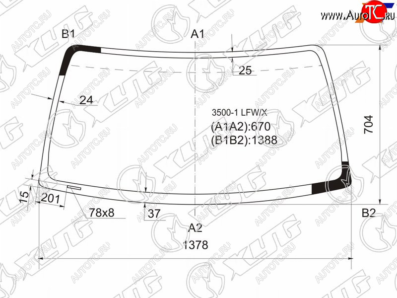 3 999 р. Стекло лобовое Toyota Hilux Pick Up 97-04  4Runner 95-02  Hilux Surf 95-02 XYG 3500-1 LFW/X  с доставкой в г. Пермь