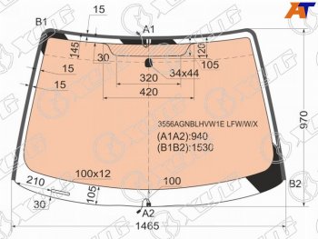 Стекло лобовое (Обогрев полный Молдинг) Ford Focus 98-04 XYG 3556AGNBLHVW1E LFW/W/X