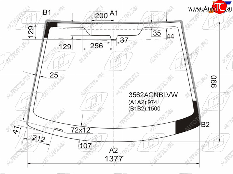 7 849 р. Стекло лобовое FORD FIESTA 35D 01-08                                                                FUYAO 3562AGNBLVW  с доставкой в г. Пермь