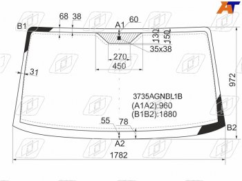 Стекло лобовое Peugeot Boxer 94-06  Citroen Jumper 94-02  Fiat Ducato 94-12 FUYAO 3735AGNBL1B