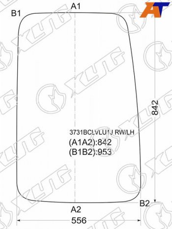 3 999 р. Стекло заднее (Цвет зеленый) Ford Transit 94-00 XYG 3731BCLVLU1J RW/LH  с доставкой в г. Пермь. Увеличить фотографию 1