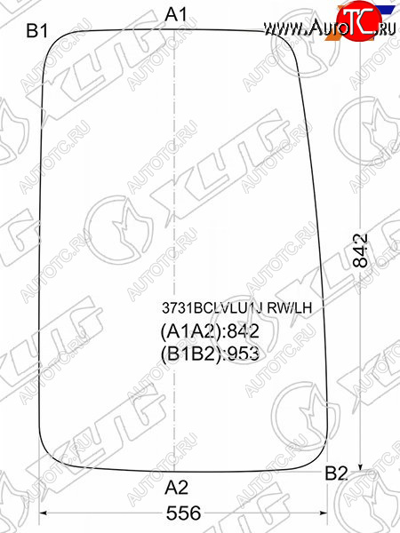 3 999 р. Стекло заднее (Цвет зеленый) Ford Transit 94-00 XYG 3731BCLVLU1J RW/LH  с доставкой в г. Пермь