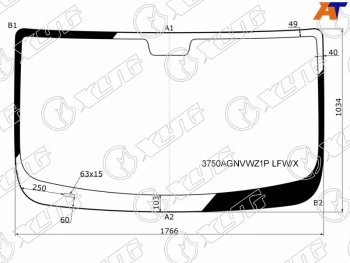 Стекло лобовое Peugeot Boxer 06-  Citroen Jumper 06-  Fiat Ducato 06- XYG 3750AGNVWZ1P LFW/X