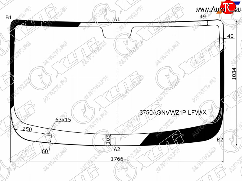 8 899 р. Стекло лобовое Peugeot Boxer 06-  Citroen Jumper 06-  Fiat Ducato 06- XYG 3750AGNVWZ1P LFW/X  с доставкой в г. Пермь