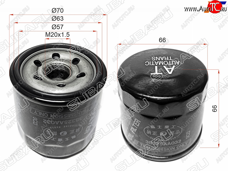2 599 р. Фильтр АКПП SUBARU FORESTERIMPREZALEGACY EJ# 98-                                                   SUBARU 38325-AA032  с доставкой в г. Пермь