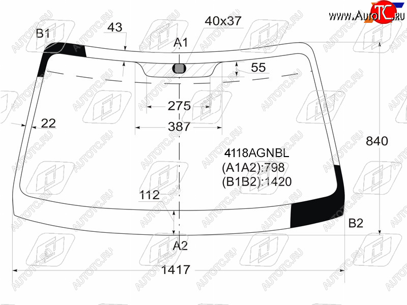 5 699 р. Стекло лобовое (Сборка Россия) Hyundai Accent 99-12  Verna 00-06  ТагАЗ Accent 99-12               FUYAO 4118AGNBL  с доставкой в г. Пермь