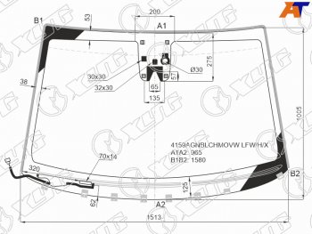 Стекло лобовое (Обогрев щеток Камера Датчик дождя Молдинг) Hyundai Tucson 15-21 XYG 4159AGNBLCHMOVW LFW/H/X