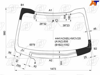Стекло лобовое (Обогрев щеток Датчик дождя) Kia K5 10-15  Optima 10-16 FUYAO 4441AGNBLHMOV2B
