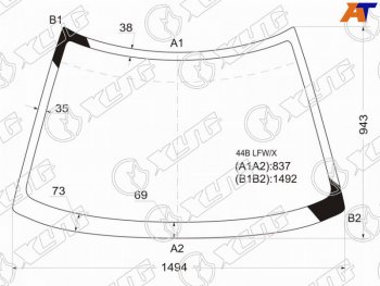 Стекло лобовое Subaru Legacy 89-94 XYG 44B LFW/X