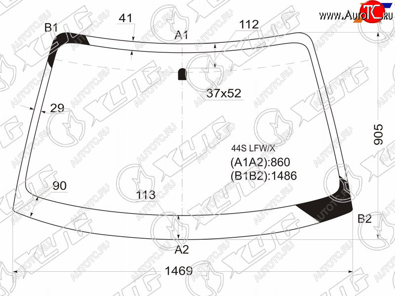 6 649 р. Стекло лобовое Subaru Impreza 00-07  Saab 9-2X 04-06  Subaru Impreza WRX 00-07  Impreza WRX STI 0 XYG 44S LFW/X  с доставкой в г. Пермь