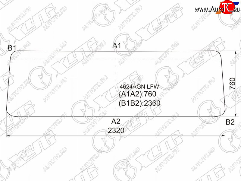 12 549 р. Стекло лобовое DAF 95 88-08 XYG 4624AGN LFW  с доставкой в г. Пермь