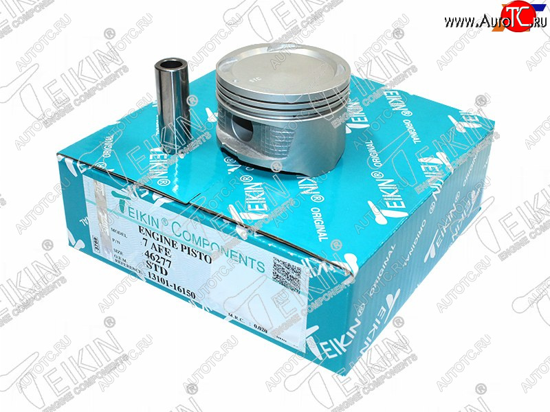 5 599 р. Комплект поршней с пальцами TEIKIN (7AFE) Toyota Carina Е210 седан дорестайлинг (1996-1998)  с доставкой в г. Пермь