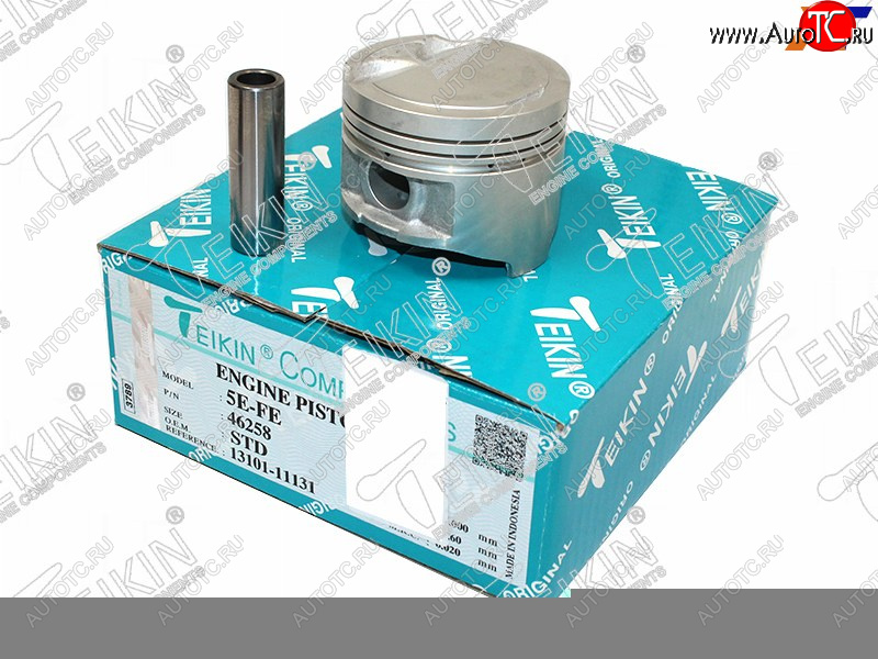 4 399 р. Комплект поршней с пальцами TEIKIN (5EFE) Toyota Sprinter E110 дорестайлинг седан (1995-1997)  с доставкой в г. Пермь
