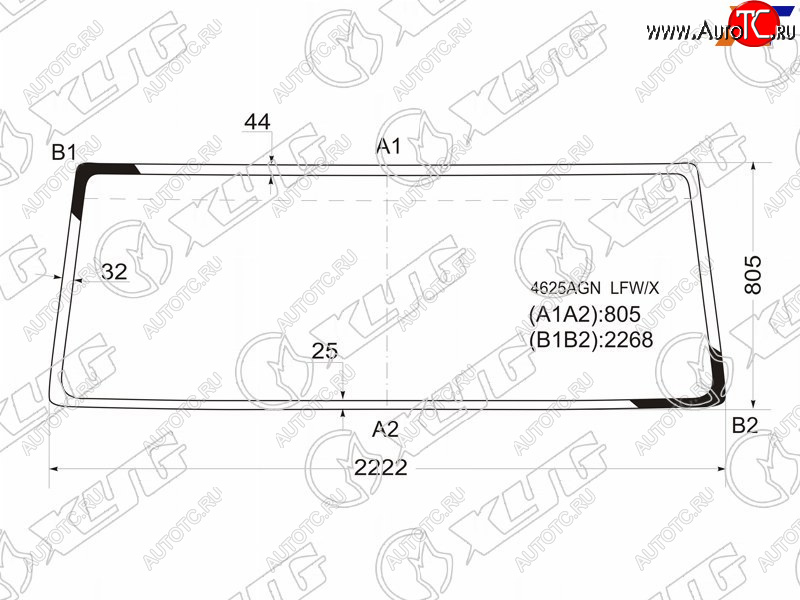 10 649 р. Стекло лобовое DAF 75 93-98  85 93-98 XYG 4625AGN LFW/X  с доставкой в г. Пермь