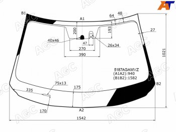 Стекло лобовое + дд MAZDA CX-5 17-                                                                   AGC 5187AGAMVZ