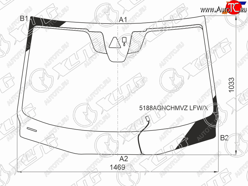 16 999 р. Стекло лобовое (Обогрев щеток Камера Датчик дождя Молдинг) Mazda 3 18- XYG 5188AGNCHMVZ LFW/X  с доставкой в г. Пермь
